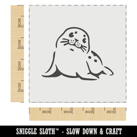 Curious Baby Seal Wall Cookie DIY Craft Reusable Stencil