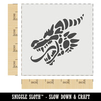 Dragon Head Side View with Tongue Out Wall Cookie DIY Craft Reusable Stencil