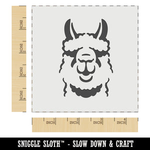 Fluffy Wooly Llama Head Wall Cookie DIY Craft Reusable Stencil