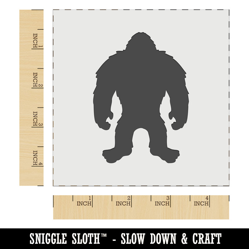 Hairy Bigfoot Sasquatch Standing Silhouette Wall Cookie DIY Craft Reusable Stencil