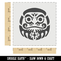 Japanese Daruma Doll Zen Buddhism Bodhidharma Wall Cookie DIY Craft Reusable Stencil