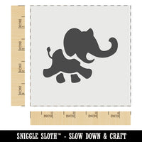 Marching Baby Elephant Wall Cookie DIY Craft Reusable Stencil