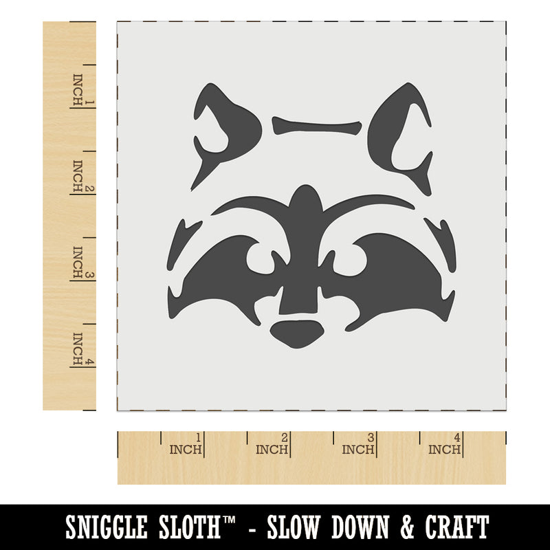 Masked Raccoon Trash Panda Head Wall Cookie DIY Craft Reusable Stencil