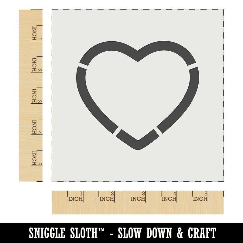 Heart Hollow Wall Cookie DIY Craft Reusable Stencil