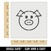 Cute Pig Face Wall Cookie DIY Craft Reusable Stencil