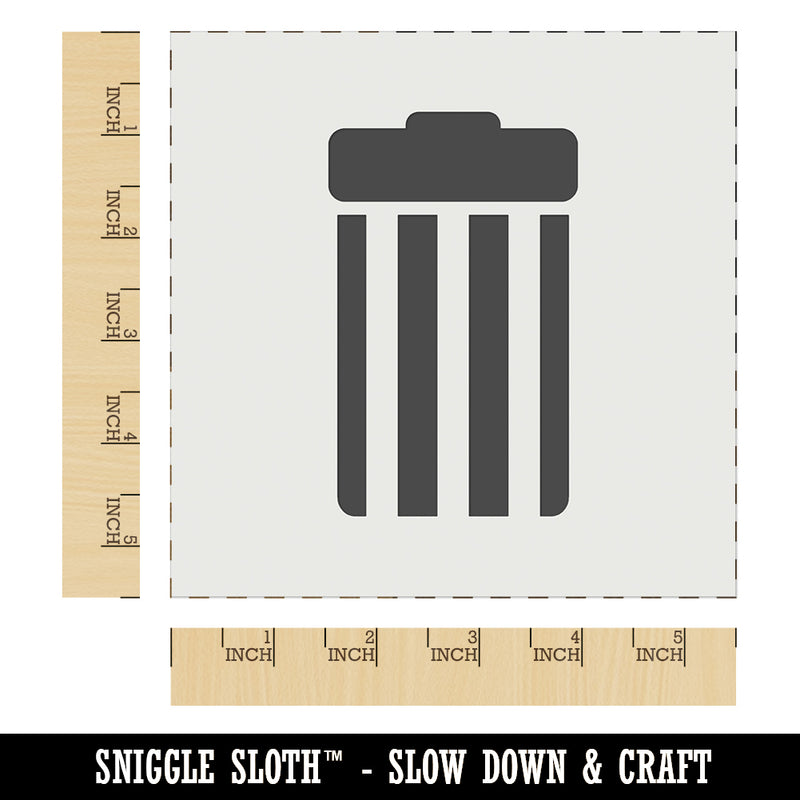 Garbage Trash Can Wall Cookie DIY Craft Reusable Stencil