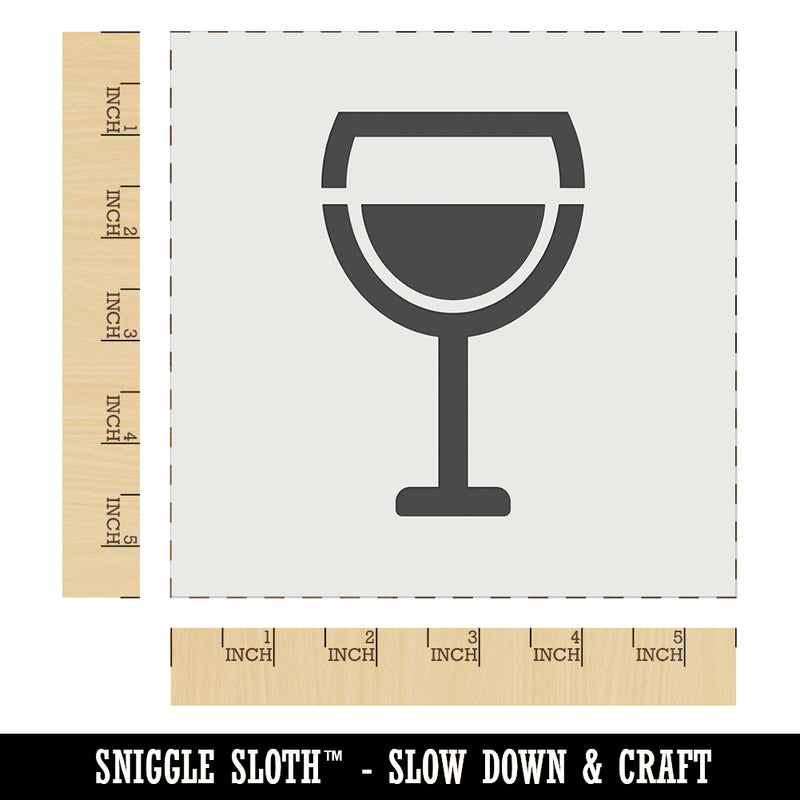 Wine Glass Half Full Wall Cookie DIY Craft Reusable Stencil