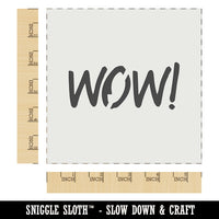 Wow Text Wall Cookie DIY Craft Reusable Stencil