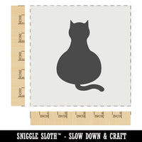 Cat Sitting Back Solid Wall Cookie DIY Craft Reusable Stencil