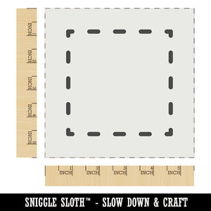 Dashed Square Outline Wall Cookie DIY Craft Reusable Stencil