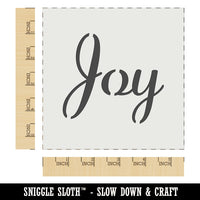 Joy Cursive Text Wall Cookie DIY Craft Reusable Stencil