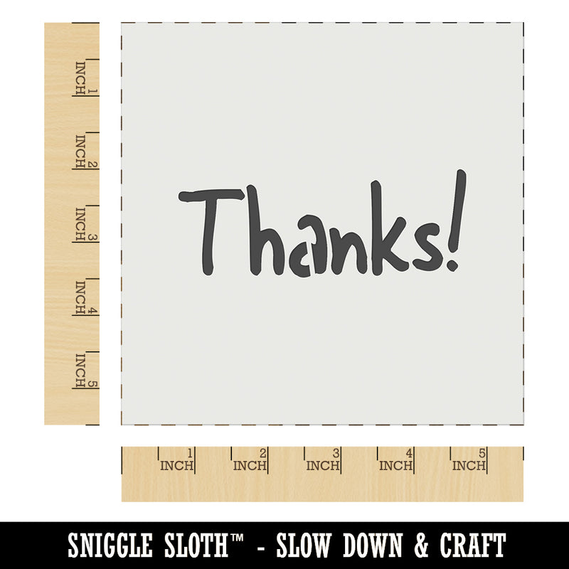 Thanks Fun Text Wall Cookie DIY Craft Reusable Stencil