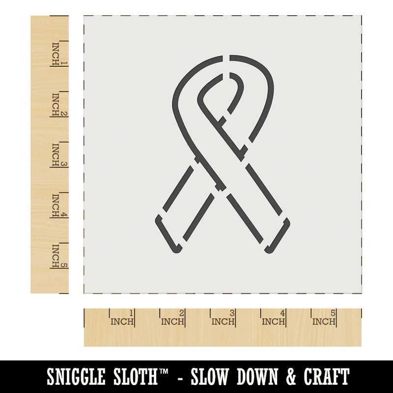 Awareness Ribbon Outline Wall Cookie DIY Craft Reusable Stencil