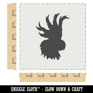 Parrot Head Bird Solid Wall Cookie DIY Craft Reusable Stencil