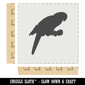 Parrot on Branch Bird Sketch Solid Wall Cookie DIY Craft Reusable Stencil