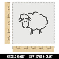 Sheep Doodle Wall Cookie DIY Craft Reusable Stencil