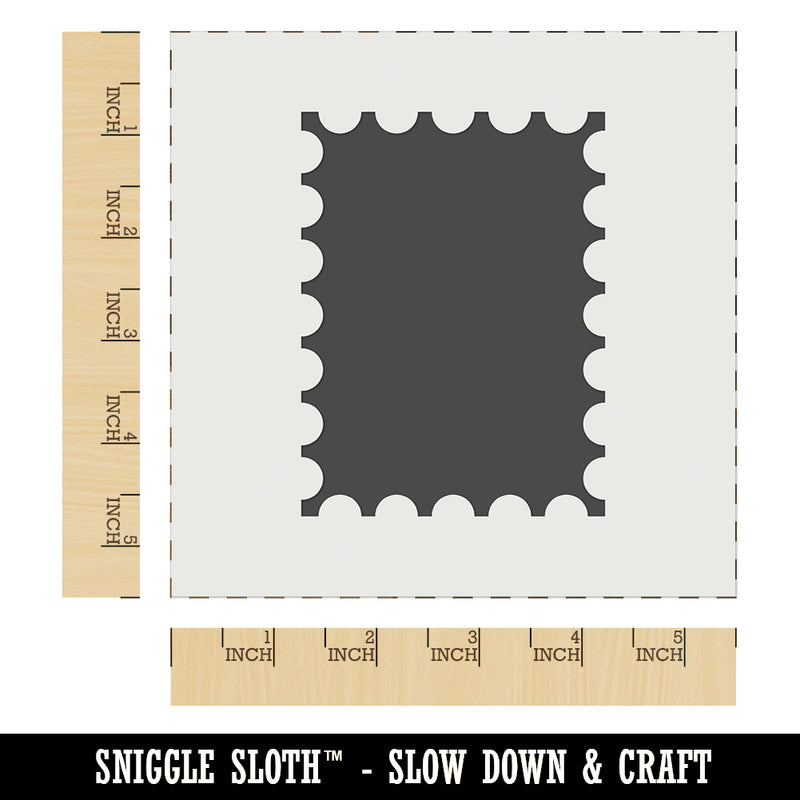 Postage Stamp Border Wall Cookie DIY Craft Reusable Stencil