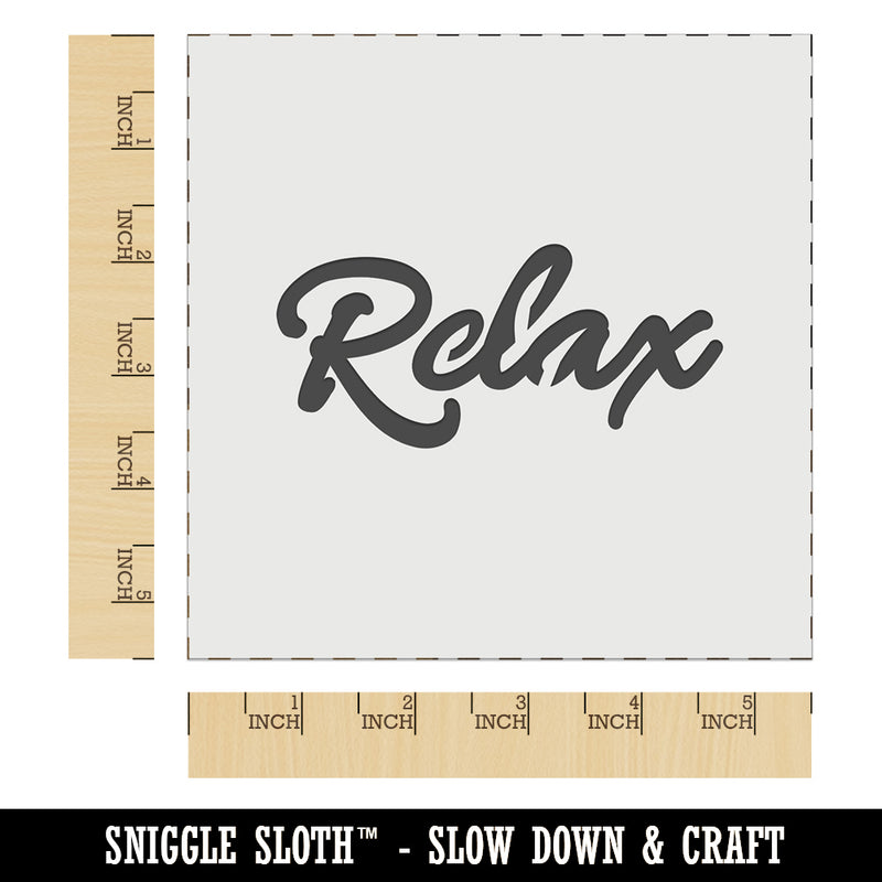 Relax Fun Text Wall Cookie DIY Craft Reusable Stencil