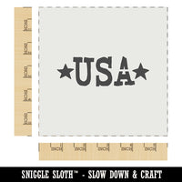 USA with Stars Patriotic Fun Text Wall Cookie DIY Craft Reusable Stencil