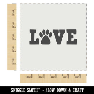 Love Paw Print Dog Cat Pet Text Wall Cookie DIY Craft Reusable Stencil