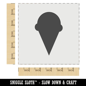 Ice Cream Cone Solid Wall Cookie DIY Craft Reusable Stencil