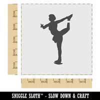 Ice Skating Skater Solid Wall Cookie DIY Craft Reusable Stencil