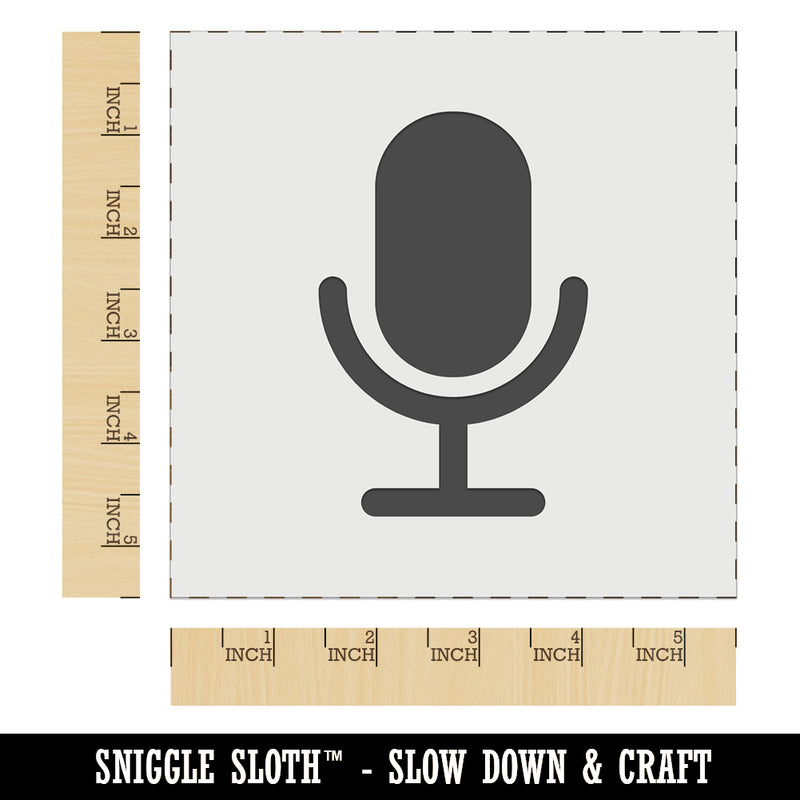 Podcast Broadcast Microphone Wall Cookie DIY Craft Reusable Stencil