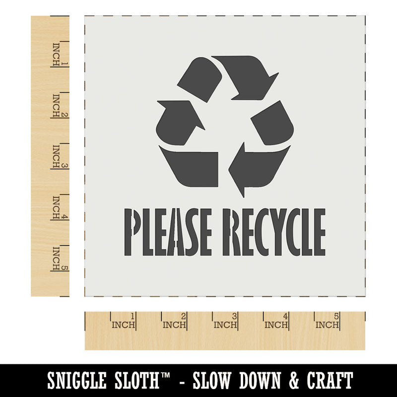 Please Recycle with Symbol Wall Cookie DIY Craft Reusable Stencil