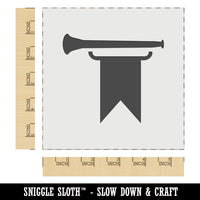 Trumpet and Banner Royal Medieval Wall Cookie DIY Craft Reusable Stencil