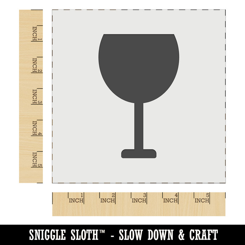 Wine Glass Solid Wall Cookie DIY Craft Reusable Stencil