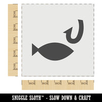 Fish and Hook Fishing Wall Cookie DIY Craft Reusable Stencil