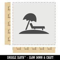 Lounge Chair Umbrella Beach Sun Wall Cookie DIY Craft Reusable Stencil