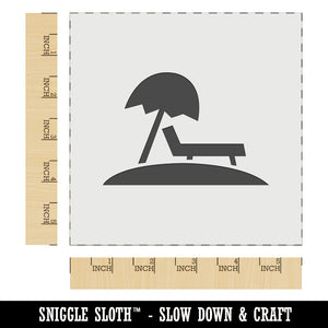 Lounge Chair Umbrella Beach Sun Wall Cookie DIY Craft Reusable Stencil