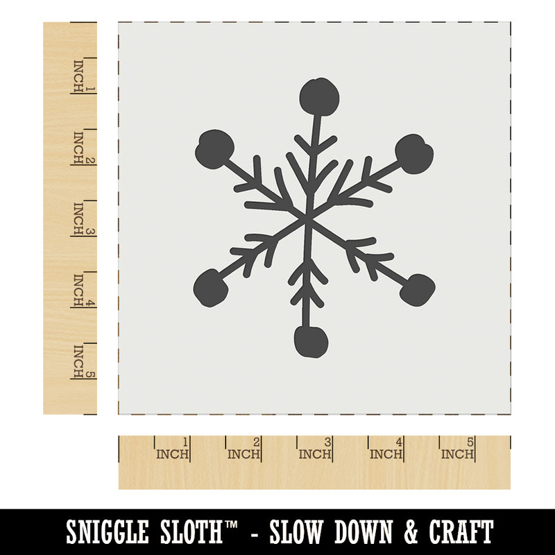 Snowflake Sketch Winter Wall Cookie DIY Craft Reusable Stencil