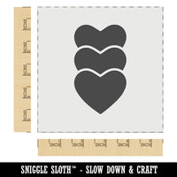 Heart Love Trio Wall Cookie DIY Craft Reusable Stencil