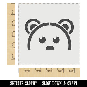 Peeking Bear Wall Cookie DIY Craft Reusable Stencil