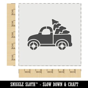 Cute Truck with Christmas Tree Wall Cookie DIY Craft Reusable Stencil