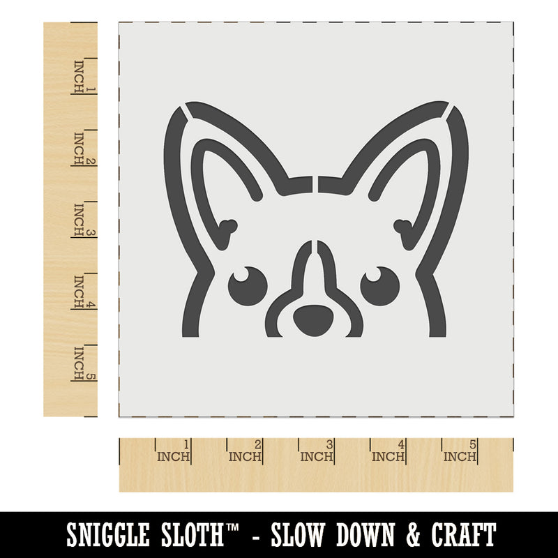 Peeking Corgi Dog Wall Cookie DIY Craft Reusable Stencil