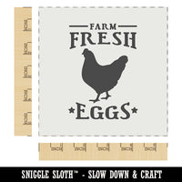 Farm Fresh Eggs Chicken with Hen and Stars Wall Cookie DIY Craft Reusable Stencil