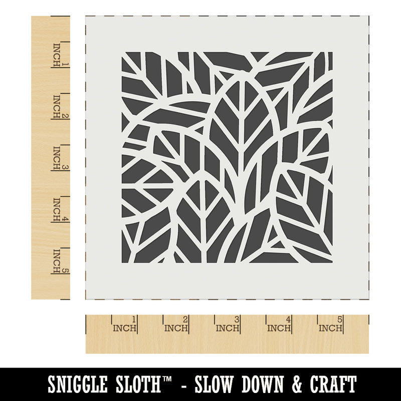 Leaves Overlapping Wall Cookie DIY Craft Reusable Stencil