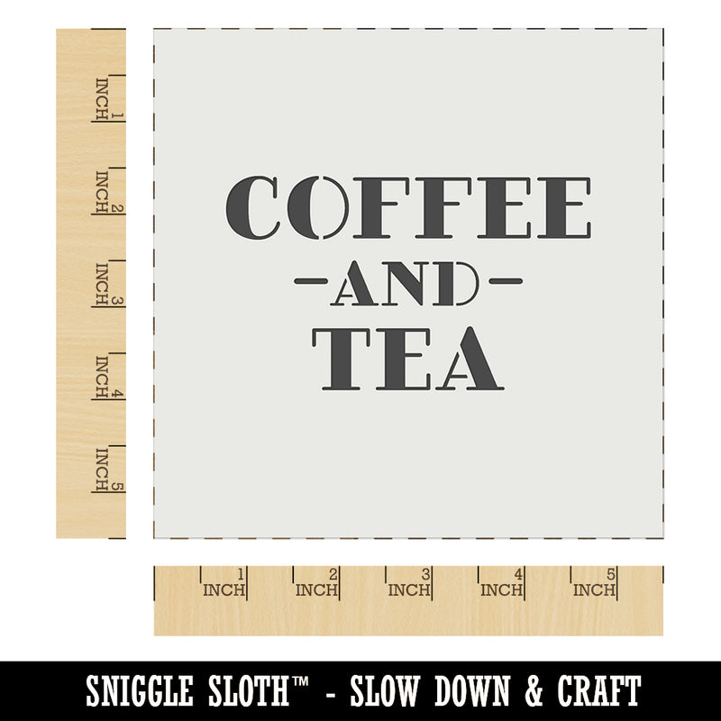 Coffee and Tea Sign Wall Cookie DIY Craft Reusable Stencil
