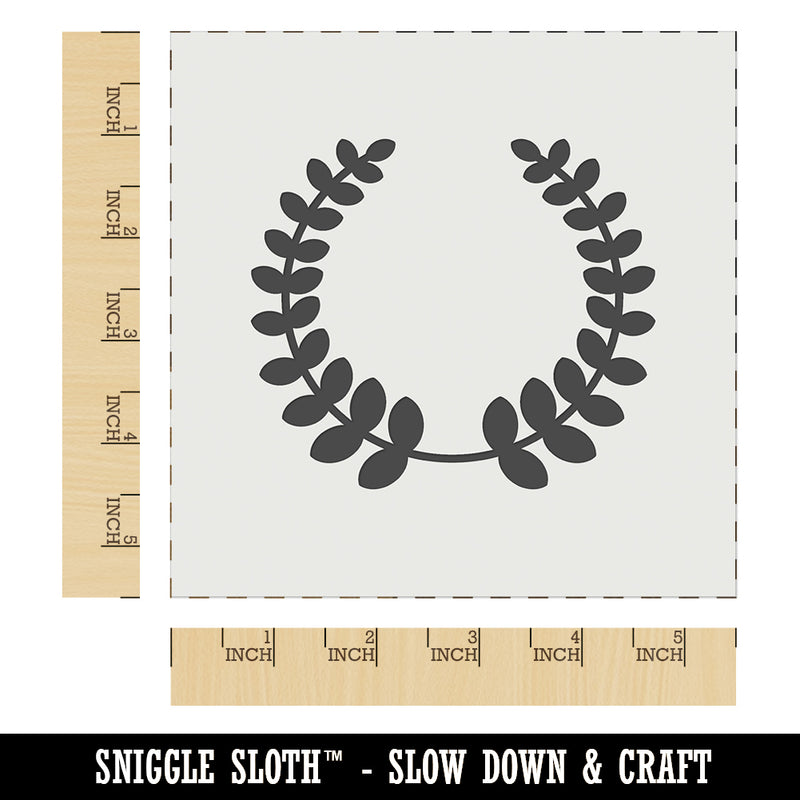 Rounded Laurel Wreath Silhouette Wall Cookie DIY Craft Reusable Stencil