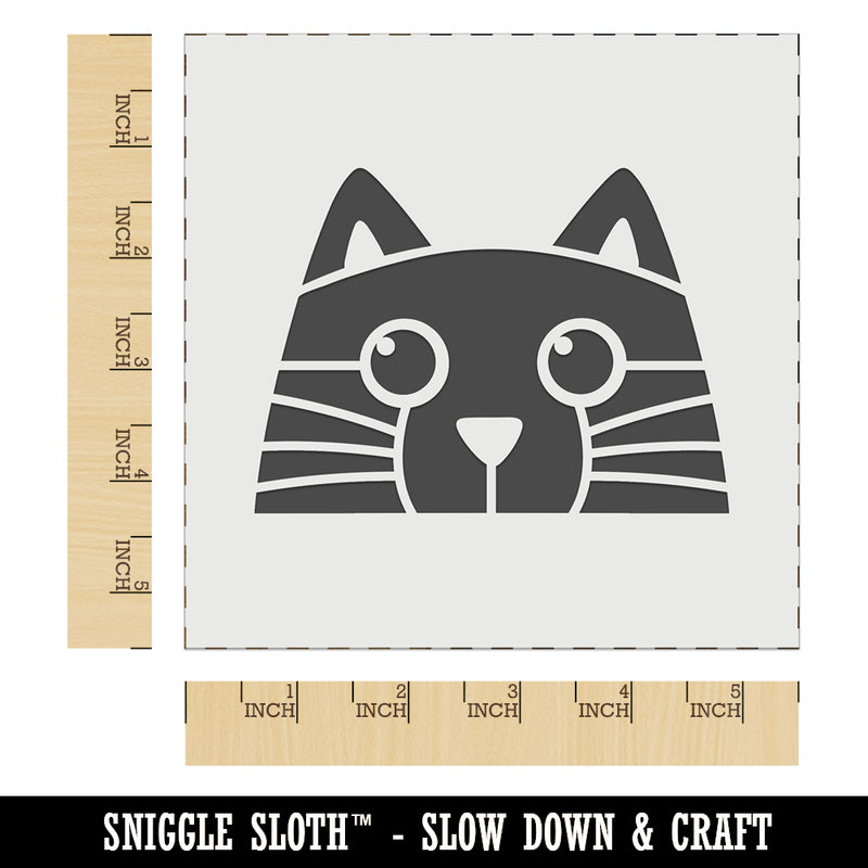 Peeking Black Cat Wall Cookie DIY Craft Reusable Stencil