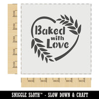 Baked with Love Heart Wheat Wreath Bread Baking Wall Cookie DIY Craft Reusable Stencil