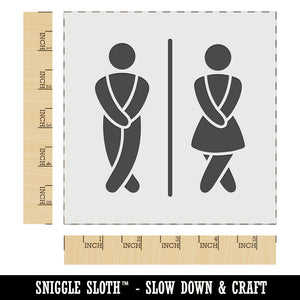 Funny Bathroom Unisex Men Women Wall Cookie DIY Craft Reusable Stencil