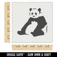 Giant Panda Bear Sitting Wall Cookie DIY Craft Reusable Stencil