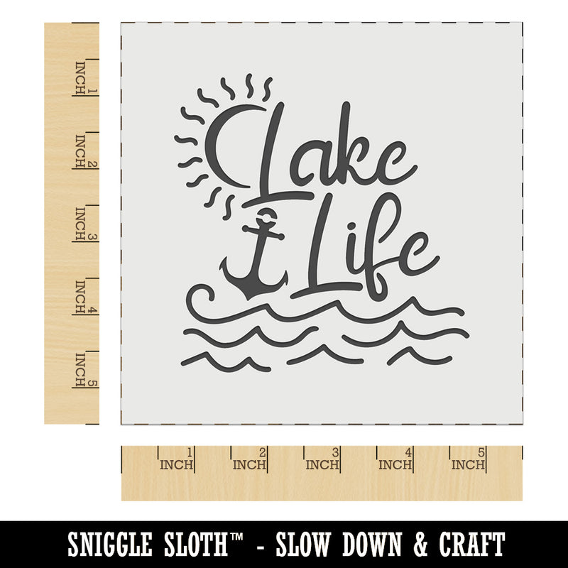 Lake Life with Anchor Wall Cookie DIY Craft Reusable Stencil