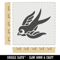 Sweet Flying Swallow Nautical Tattoo Wall Cookie DIY Craft Reusable Stencil