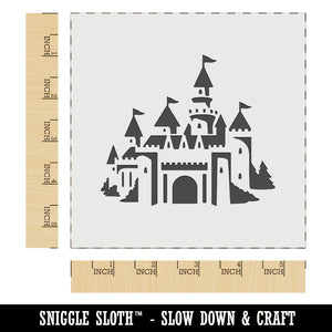 Fantasy Fairytale Castle with Towers Wall Cookie DIY Craft Reusable Stencil