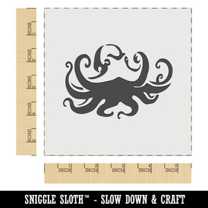 Floating Swimming Octopus with Tentacles Spread Wall Cookie DIY Craft Reusable Stencil